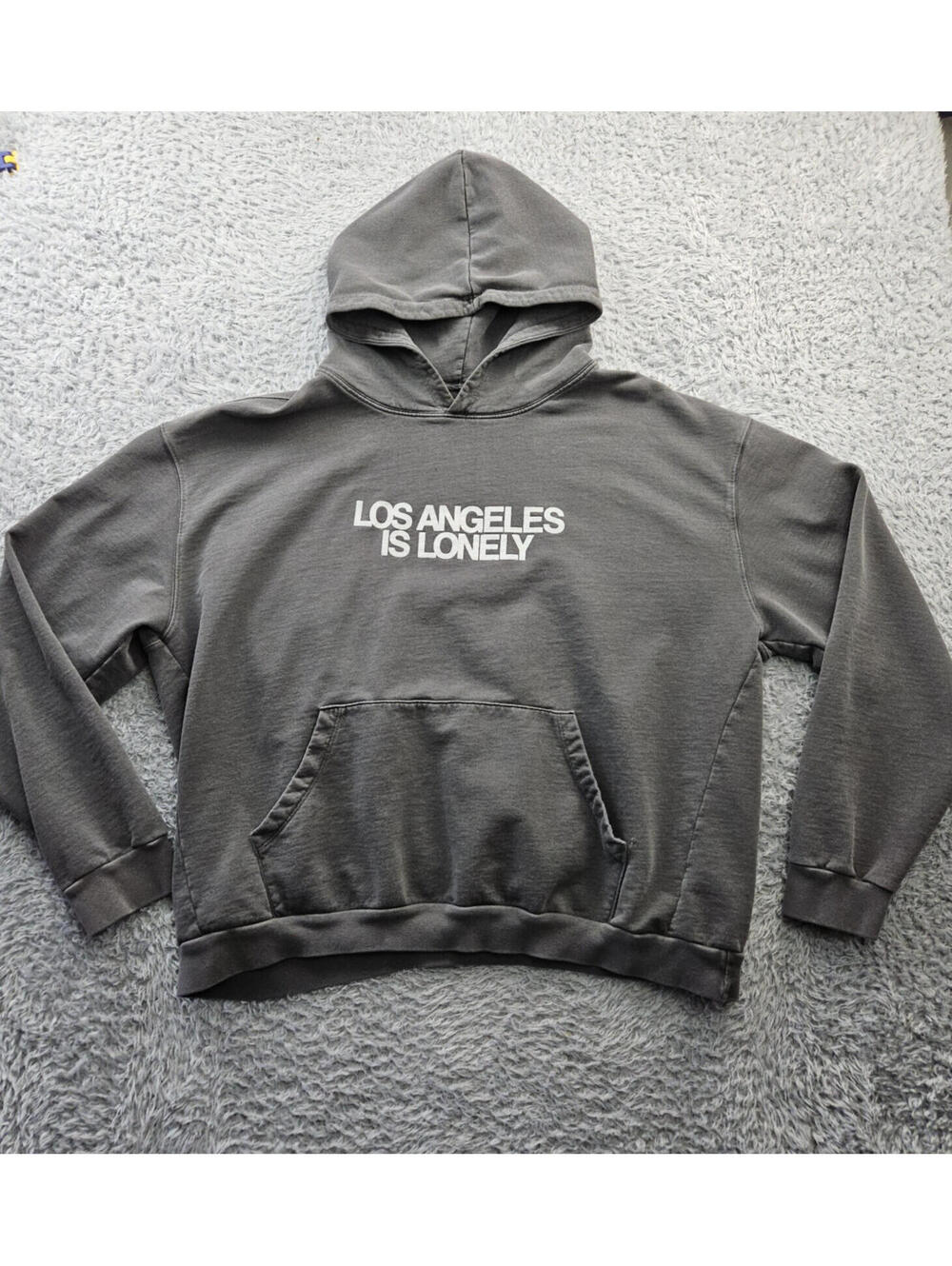 LONELY GHOST Hoodie Sweatshirt 4X Los Angeles is Lonely French Terry Heavyweight